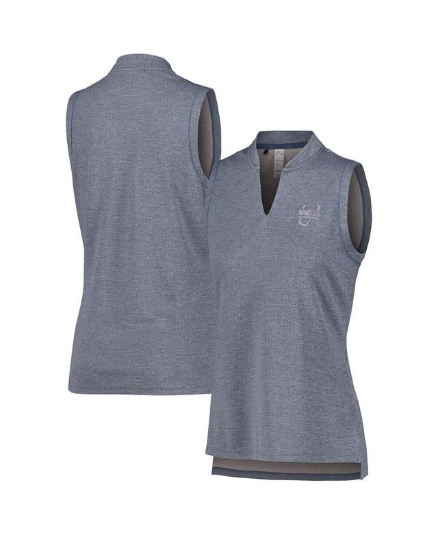 Adidas Womens Navy Wm Phoenix Open Ultimate365 Textured Heat.rdy V-Neck Sleeveless Polo Product Image