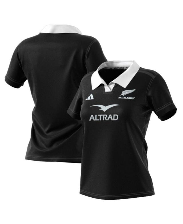 Adidas Womens Black New Zealand Rugby 2024/25 Home Replica Jersey - Black Product Image