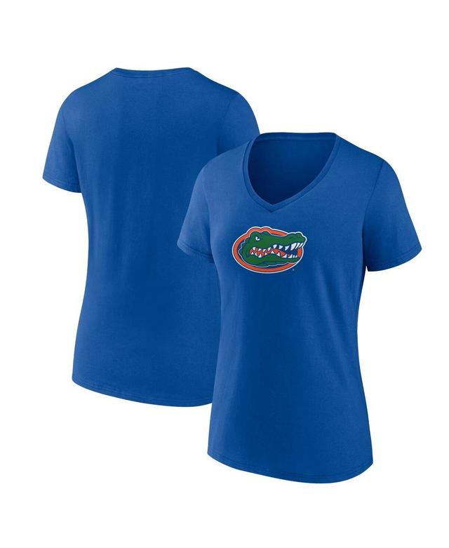 Womens Fanatics Branded Royal Florida Gators Evergreen Logo V-Neck T-Shirt Product Image