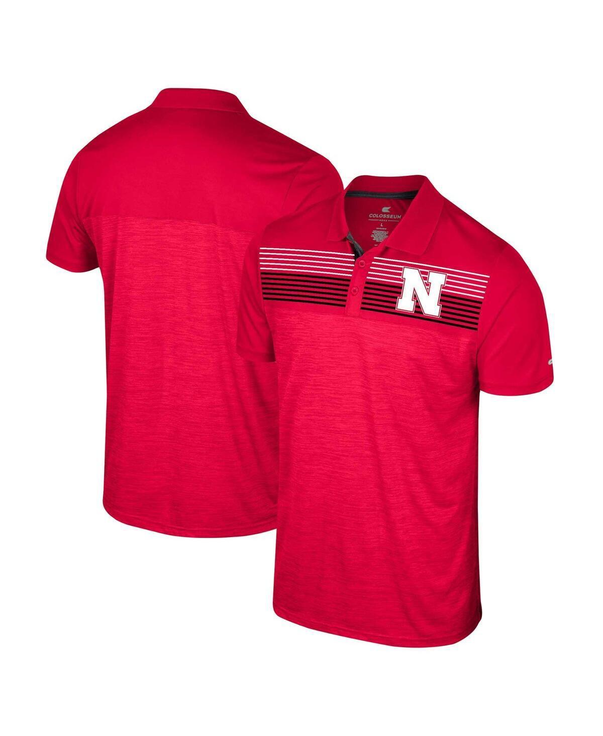 Mens Colosseum Scarlet Nebraska Huskers Langmore Polo Product Image