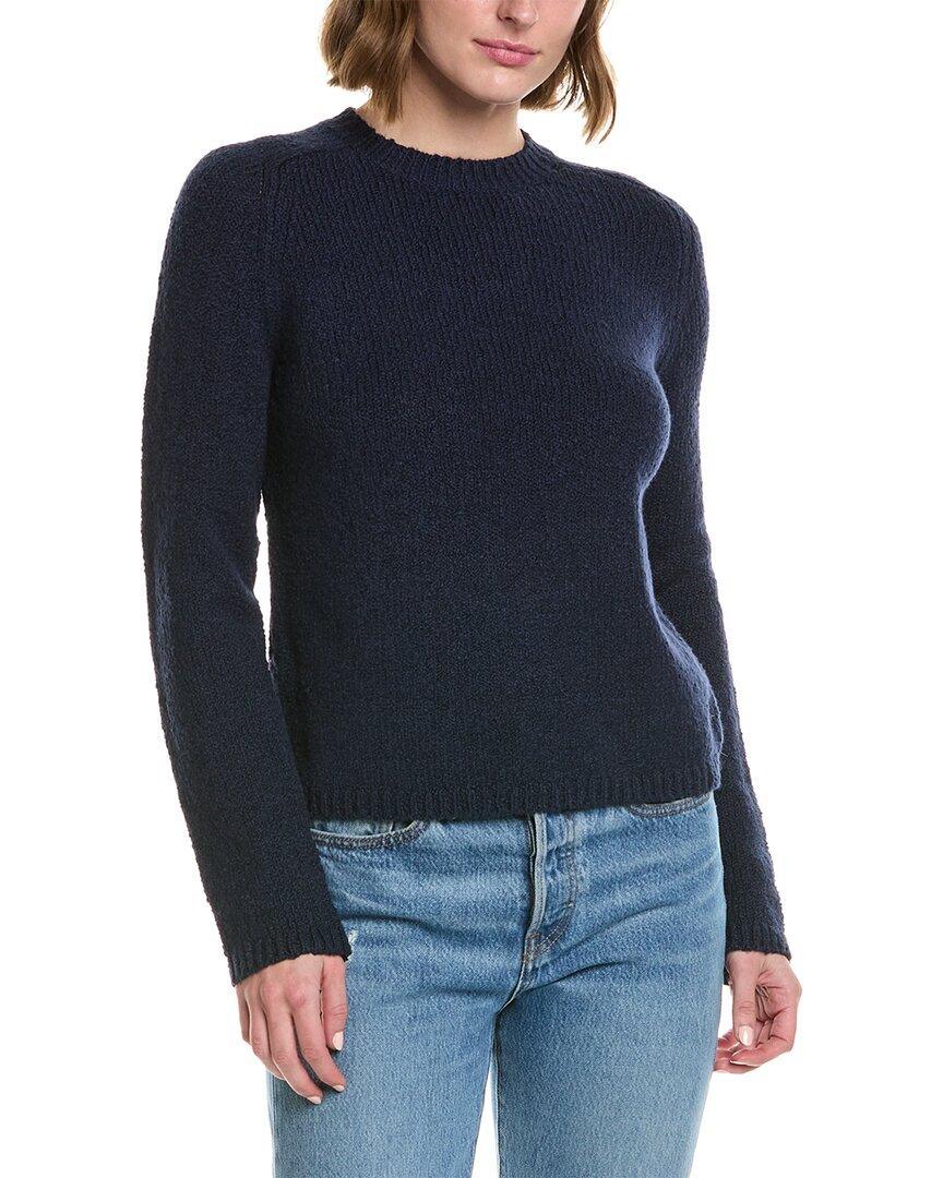 VINCE Pebbled Crewneck Pullover In Blue Product Image