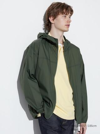 Mens Pocketable Uv Protection Parka with Water-Repellent Olive XS UNIQLO US Product Image