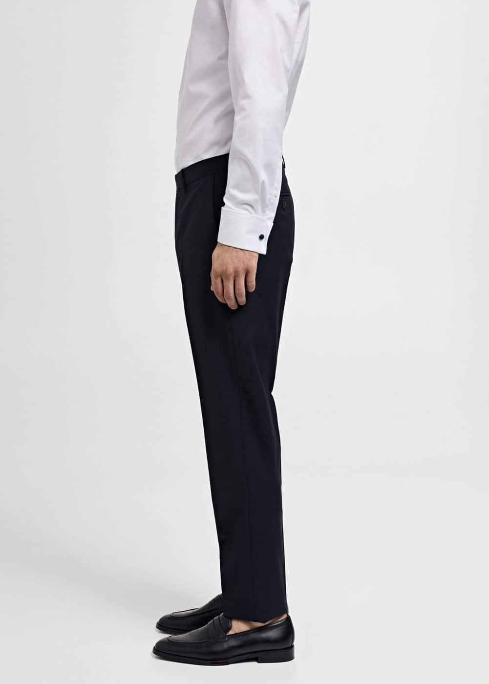 MANGO MAN - 100% virgin wool slim-fit suit pants dark navyMen Product Image