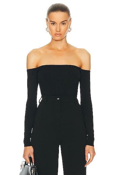 Dolce & Gabbana Strapless Long Sleeve Top Black. (also in ). Product Image