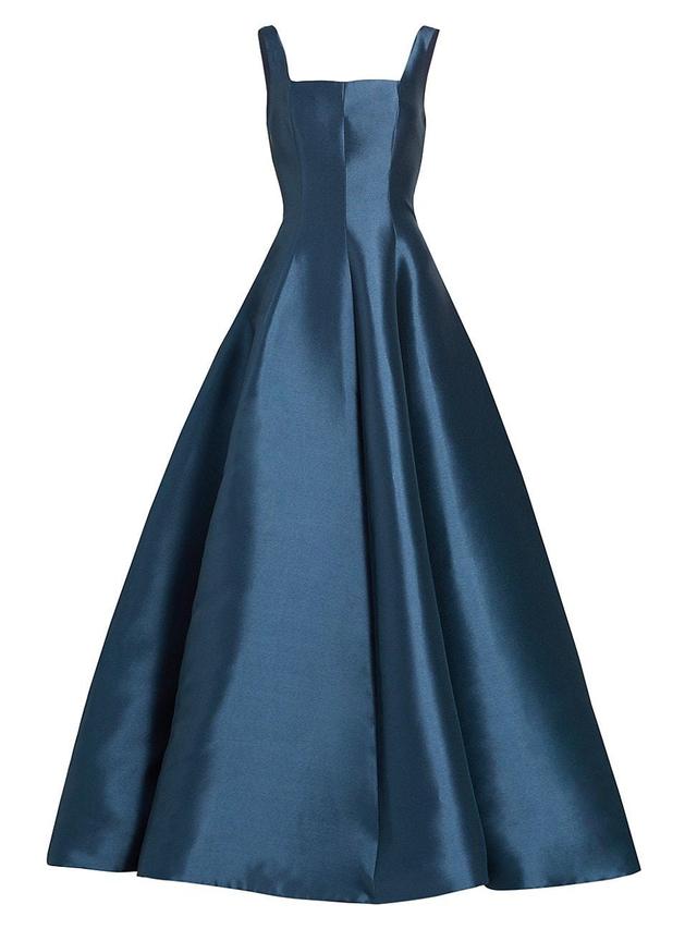 Womens Mikado Square-Neck A-Line Gown Product Image