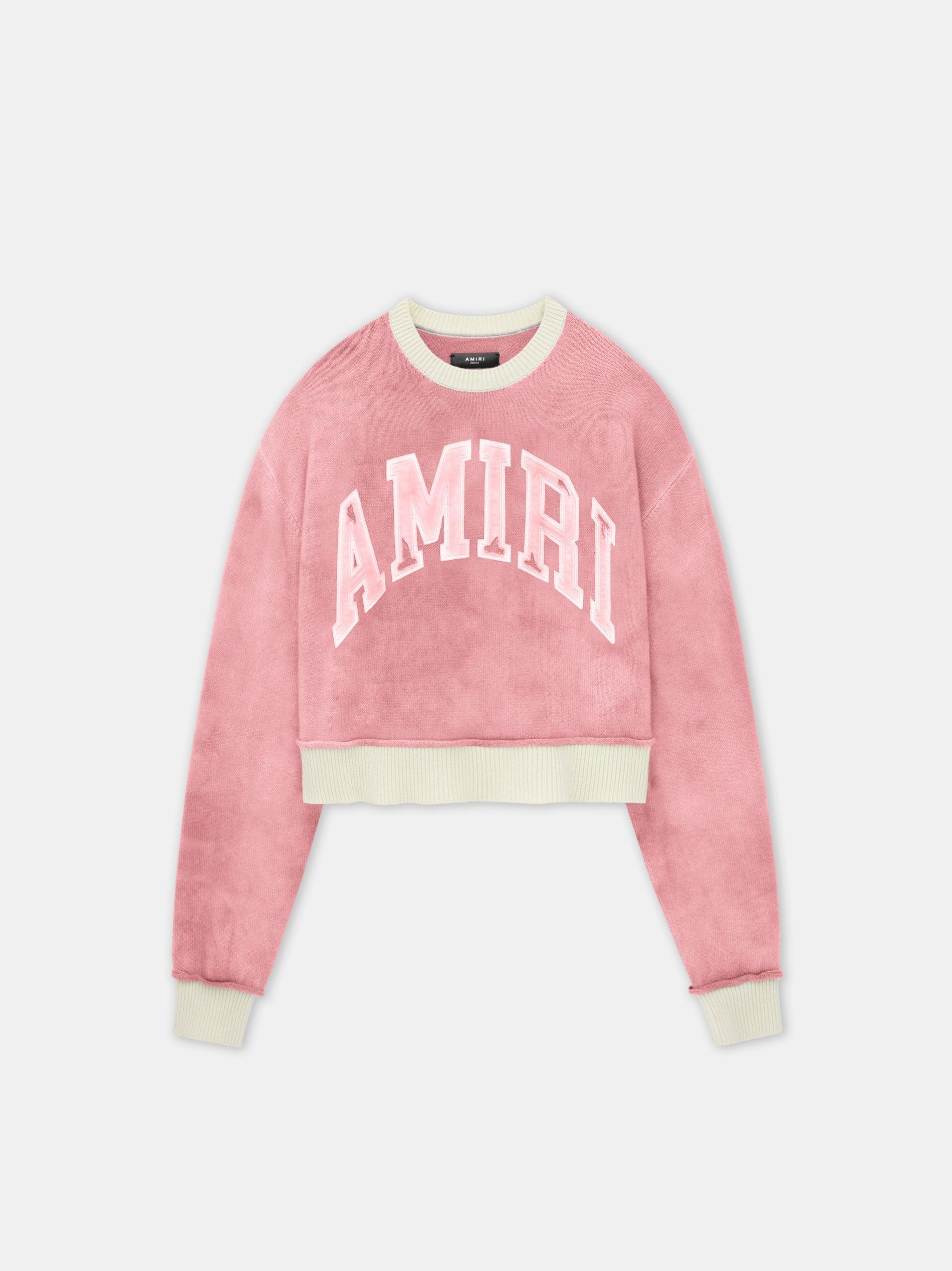 WOMEN - WOMEN'S AMIRI VINTAGE CASHMERE CREW - Flamingo Pink Female Product Image