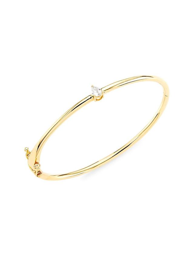 Womens 14K Yellow Gold & 0.236 TCW Diamond Bangle Product Image