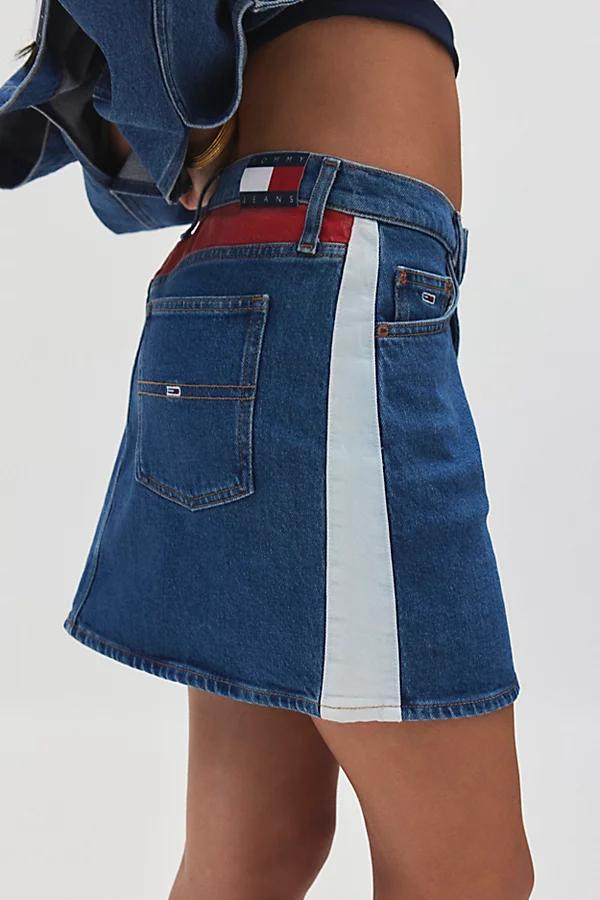 Tommy Hilfiger Tommy Jeans Izzie Denim Flag Mini Skirt Womens at Urban Outfitters Product Image