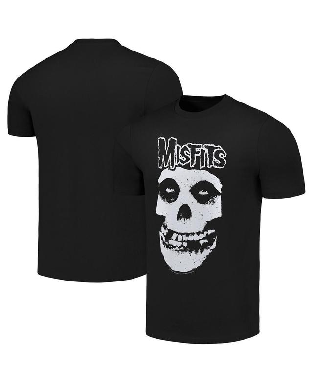 Mens Black Misfits Outline Skull T-shirt Product Image