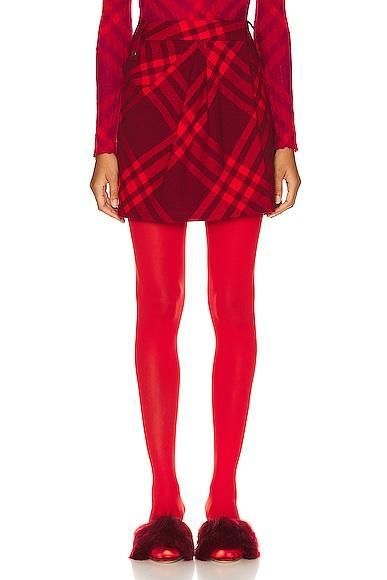 Burberry Check Mini Skirt Red. (also in 2, 4, 6). Product Image