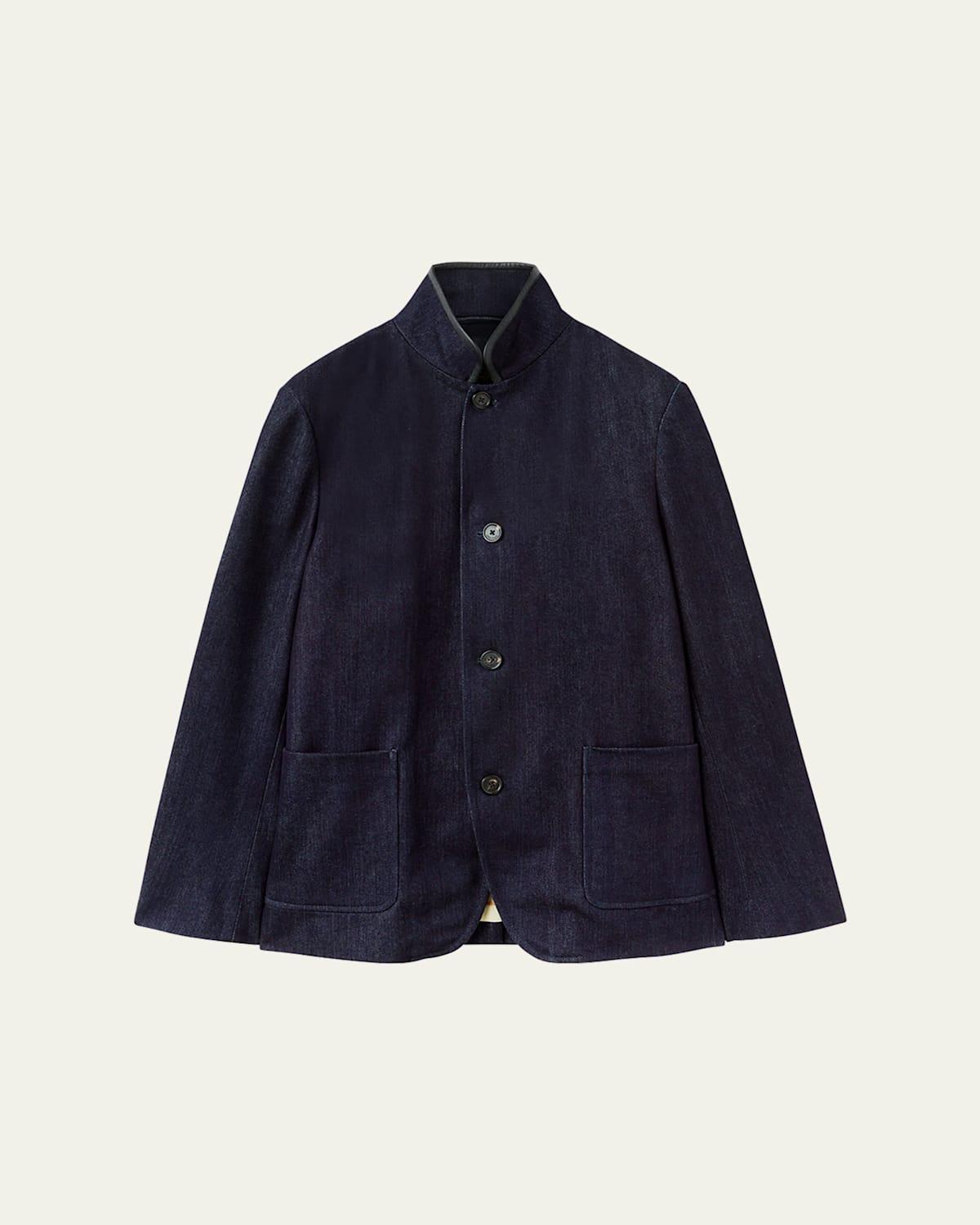 Mens Spagna Cashmere-Cotton Denim Jacket Product Image