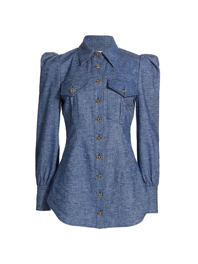 Womens Eden Chambray Long-Sleeve Shirt Product Image