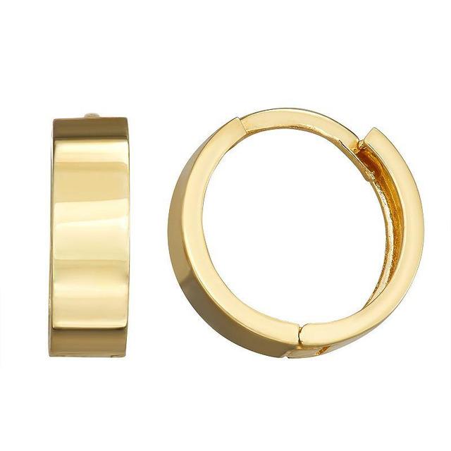 Forever 14K Gold Huggie Hoop Earrings, Womens, Yellow Product Image