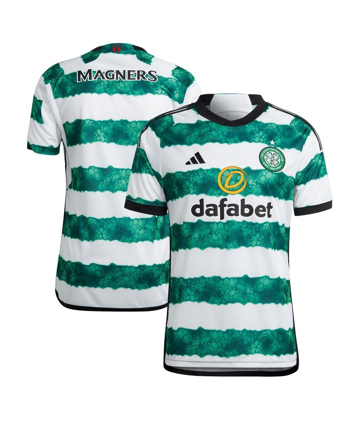 Mens adidas White Celtic 2023/24 Home Replica Jersey - White Product Image