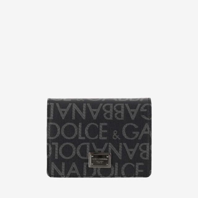 Bi-fold Wallet With All-over Monogram In Black Product Image