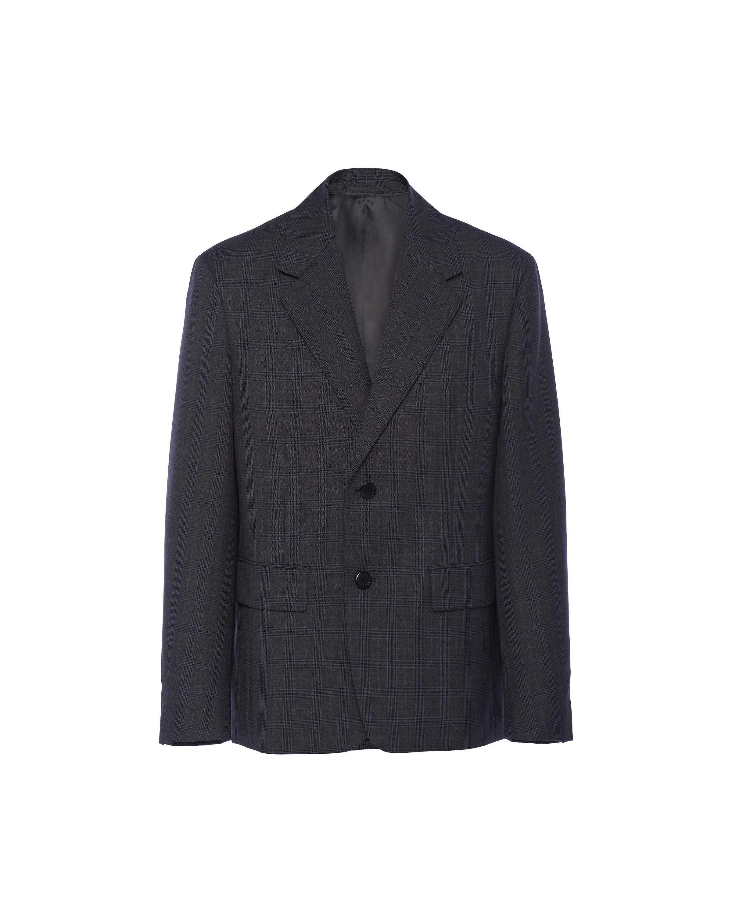 Single-breasted Prince of Wales mohair jacket Product Image