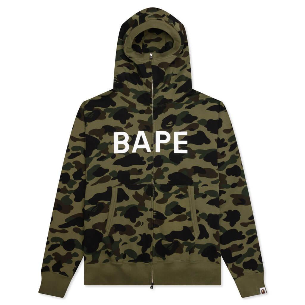 1st Camo Full Zip Hoodie - Green Male Product Image