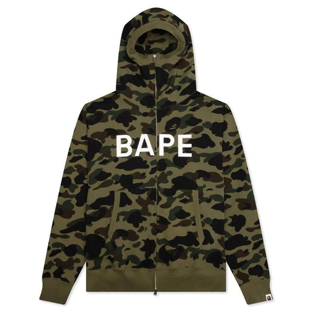 1st Camo Full Zip Hoodie - Green Male Product Image