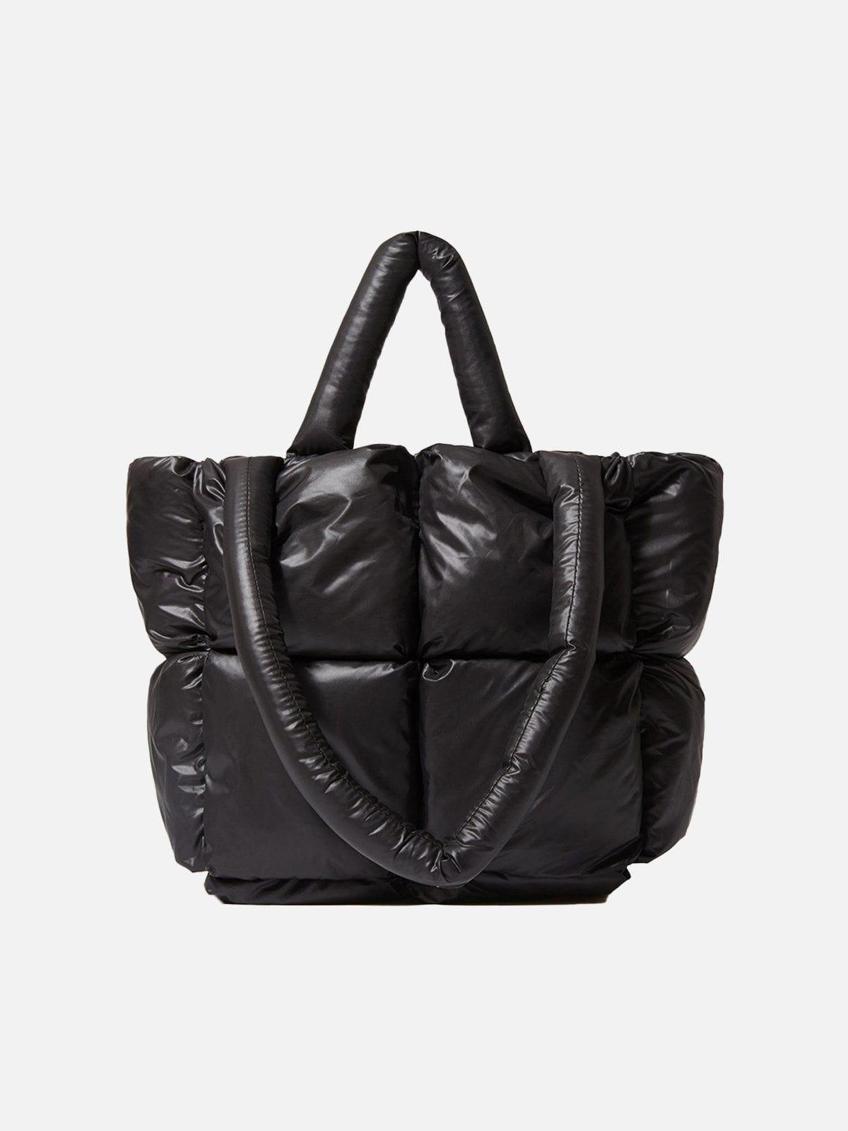 Solid Color Down-Filled Quilted Bag Female Product Image