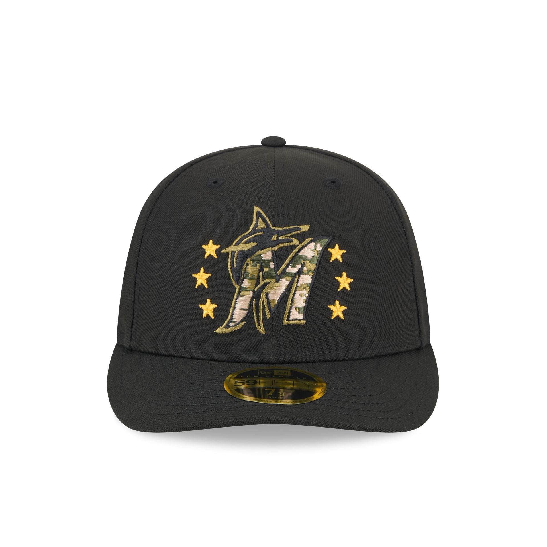 Miami Marlins Armed Forces Day 2024 Low Profile 59FIFTY Fitted Hat Male Product Image