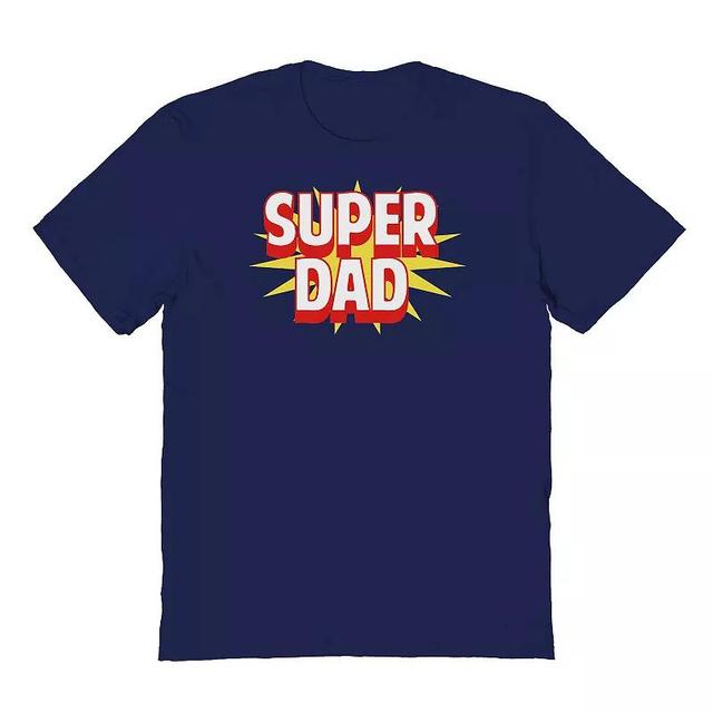 Mens COLAB89 by Threadless Super Dad Fathers Day Graphic Tee Blue Product Image