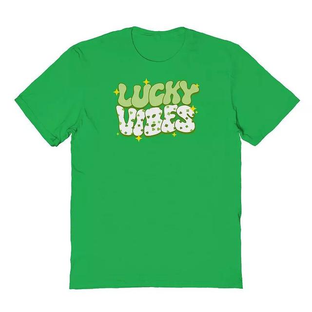 Mens St Patricks Day Lucky Vibes Graphic Tee Product Image