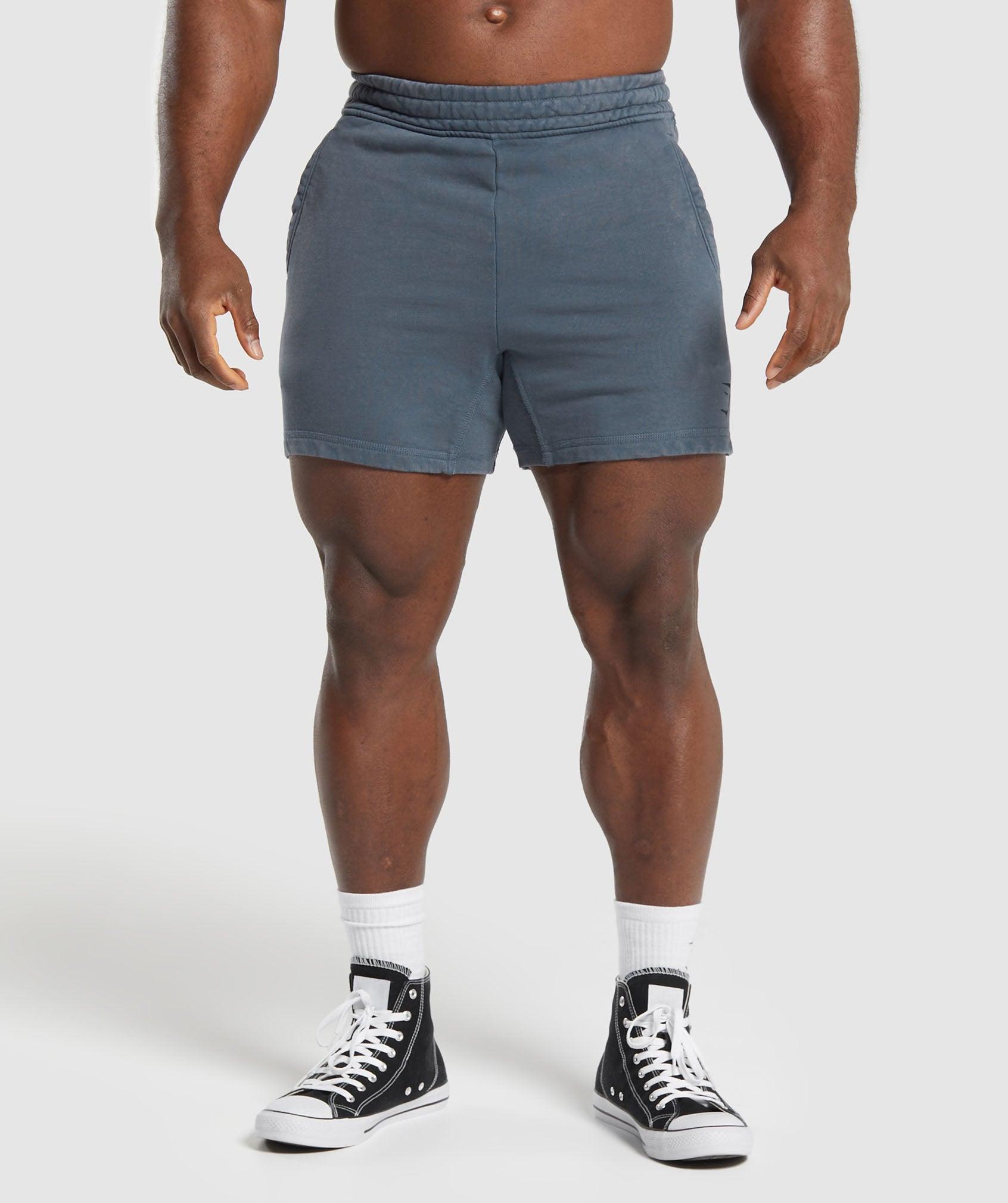 Gymshark Heritage Washed 5" Shorts - Titanium Blue Male product image