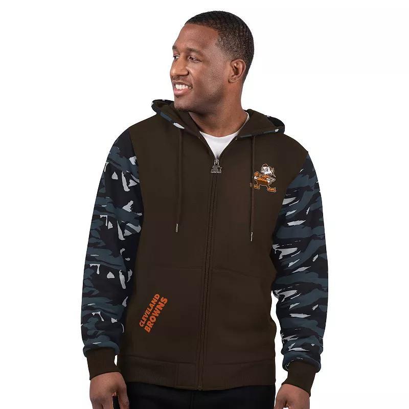 Mens Starter Cleveland s Thursday Night Gridiron Vintage Logo Full-Zip Hoodie Product Image