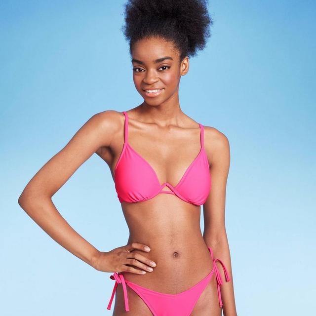 Womens Underwire Bikini Top - Wild Fable Bright Pink XL Product Image