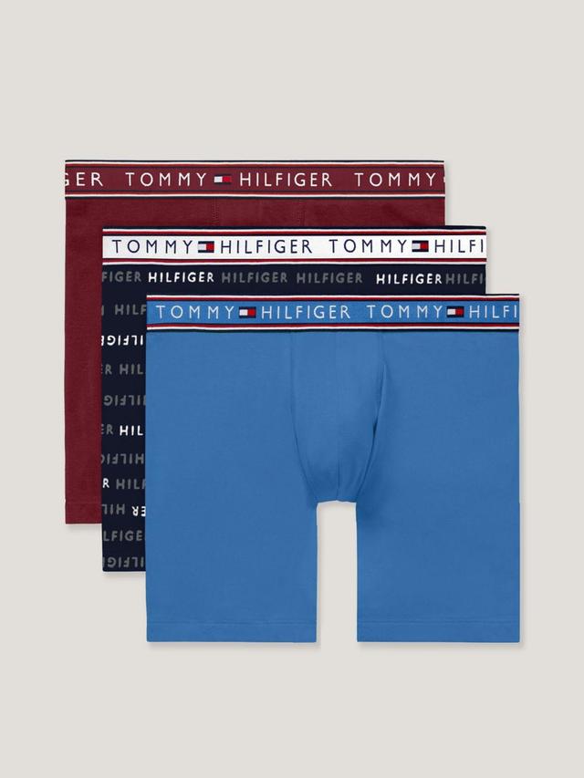 Tommy Hilfiger Mens 3-Pk. Cotton Stretch Moisture-Wicking Boxer Briefs Product Image