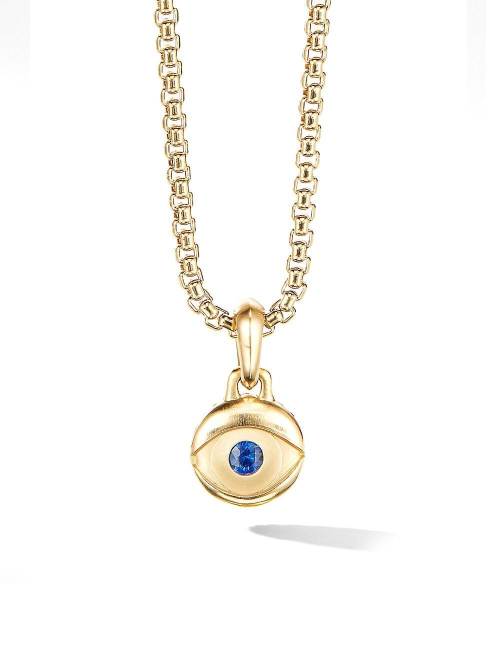 Mens Evil Eye Amulet in 18K Yellow Gold Product Image