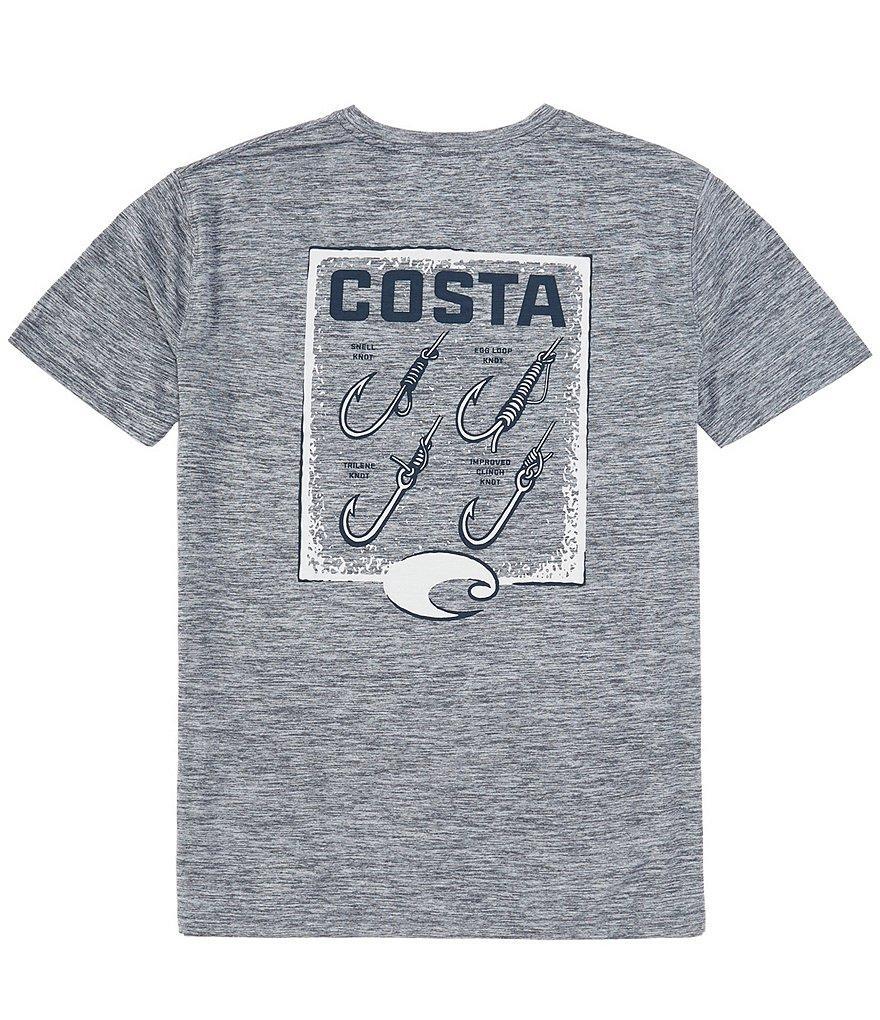 Costa Short Sleeve Tech How To Hooks Heathered Graphic T-Shirt Product Image