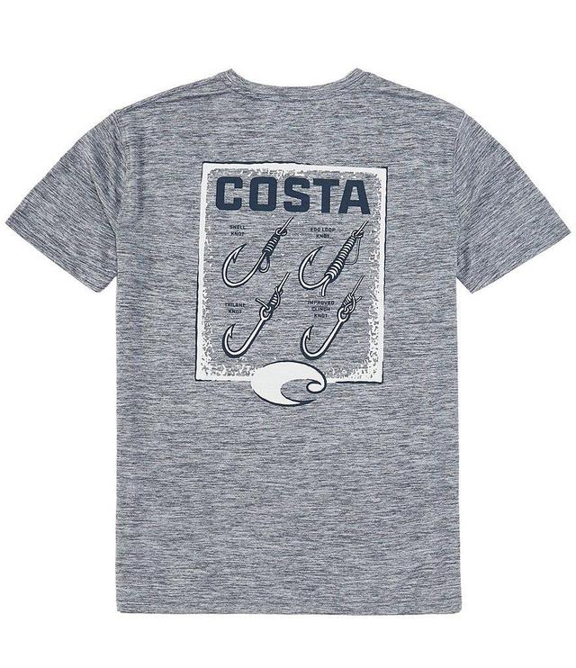 Costa Short Sleeve Tech How To Hooks Heathered Graphic T-Shirt Product Image