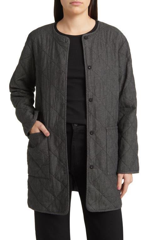 Eileen Fisher Quilted Organic Cotton Coat Product Image