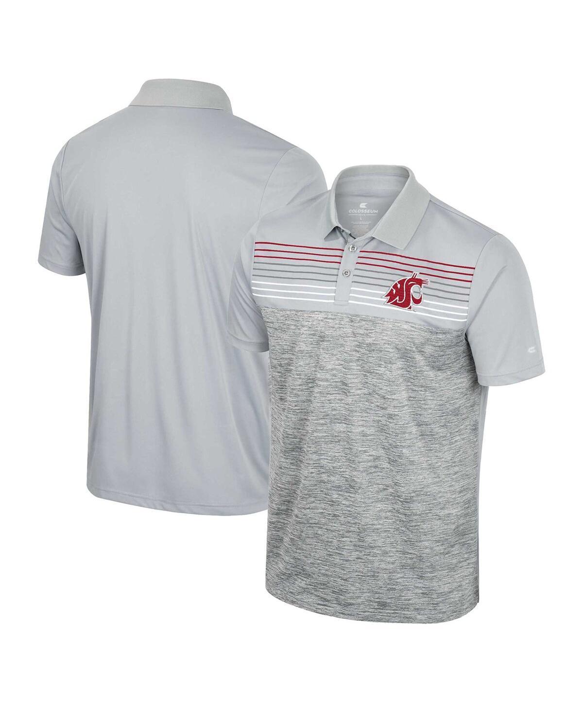 Mens Colosseum Gray Washington State Cougars Cybernetic Polo Shirt Product Image