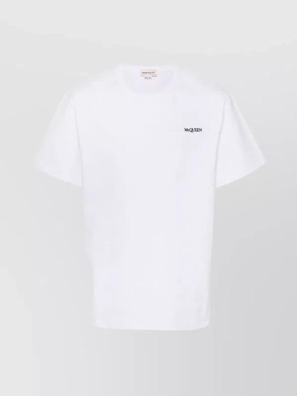 Logo Cotton Jersey T-shirt With Round Neck In White product image