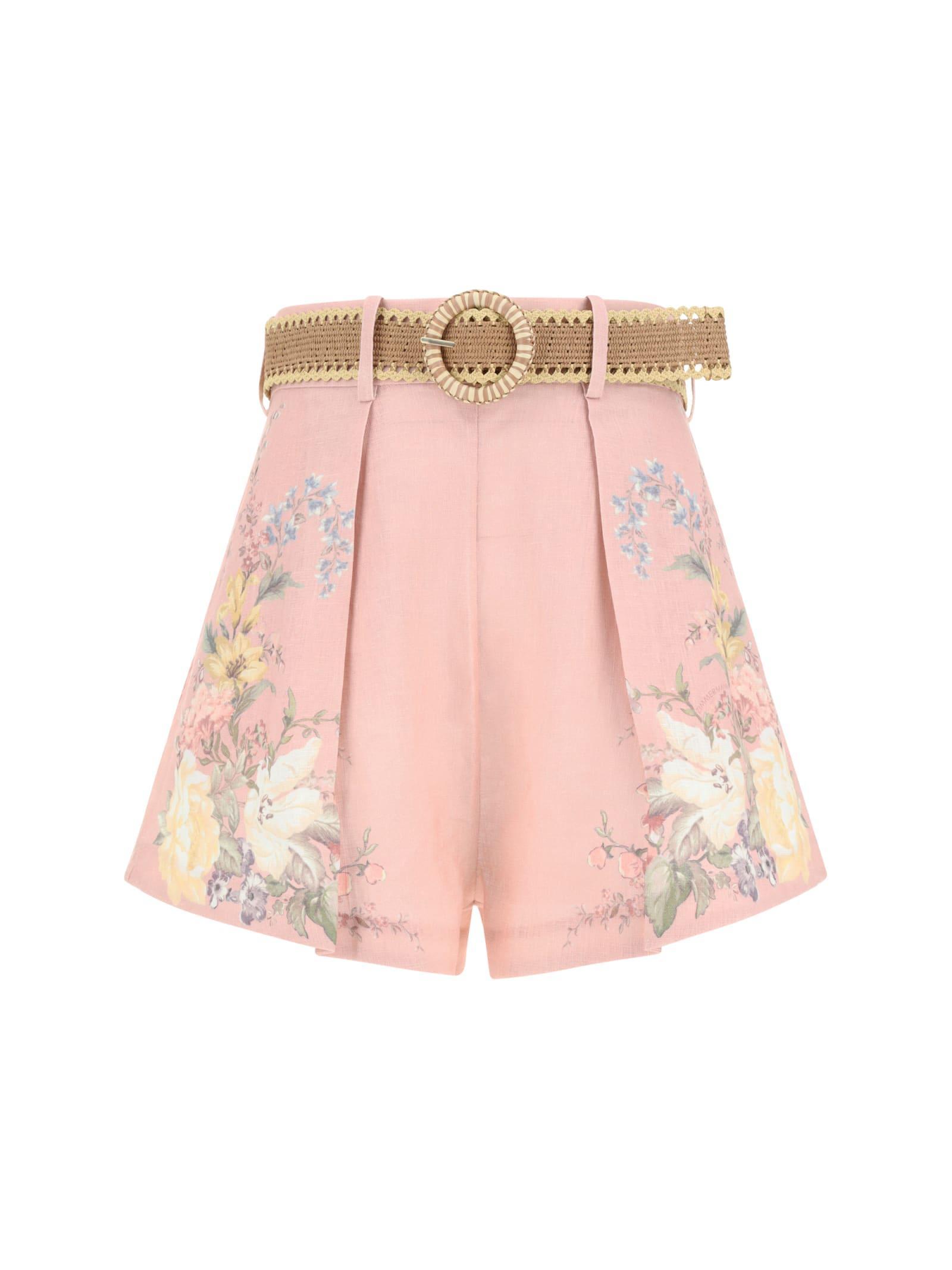 ZIMMERMANN Shorts In Pink Floral Product Image