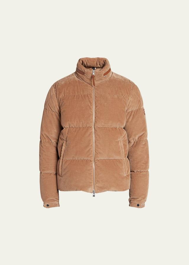 Moncler Besbre Quilted Corduroy Short Down Puffer Jacket Product Image