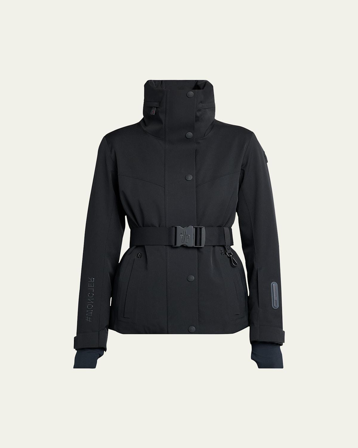 Womens Hainet Belted Stretch-Nylon Jacket Product Image