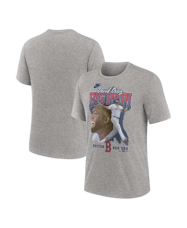 Nike Mens David Ortiz Heather Gray Boston Red Sox Cooperstown Collection Player Local T-Shirt Product Image