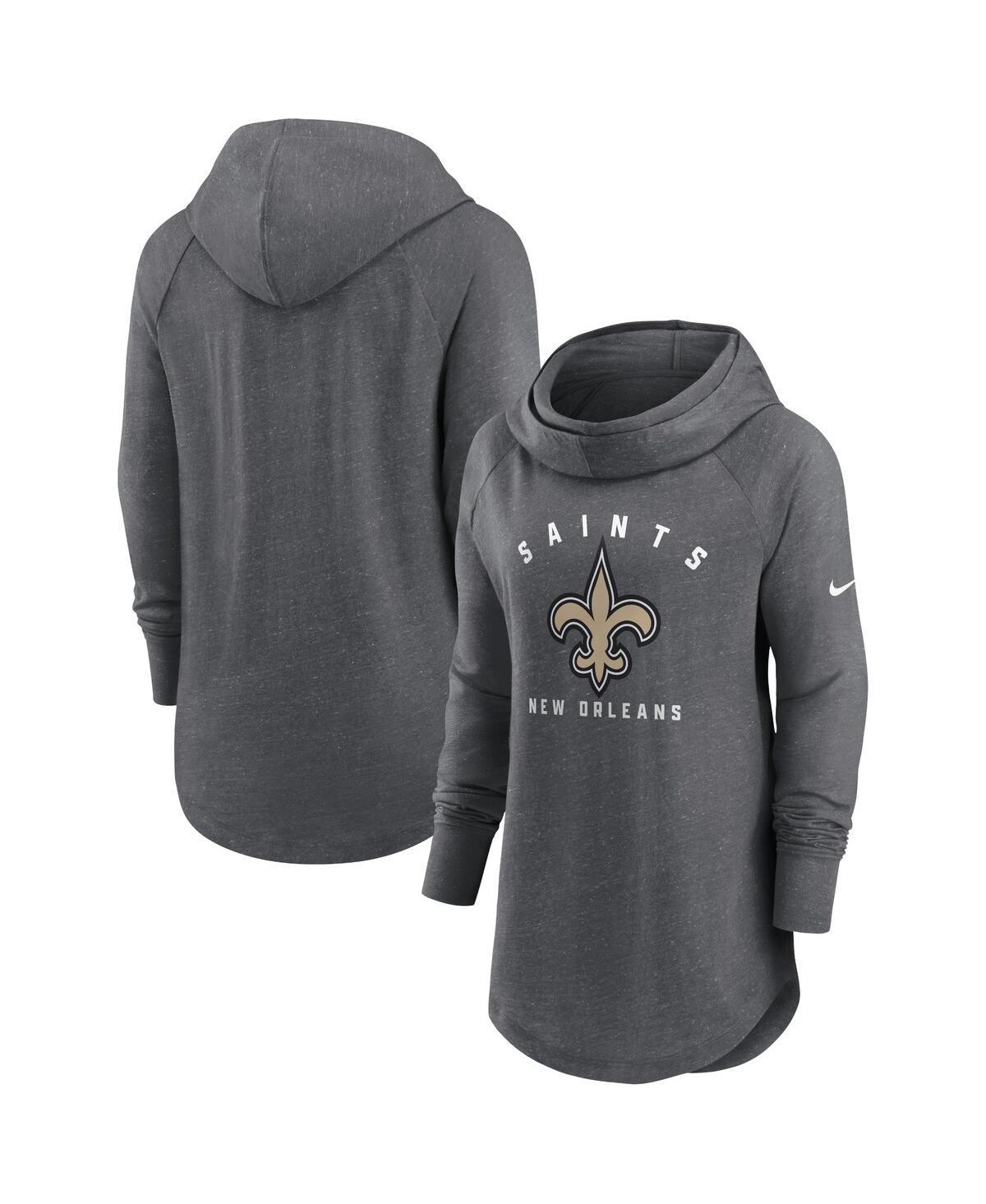 Womens Nike Heather Charcoal Arizona Cardinals Raglan Funnel Neck Pullover Hoodie Product Image