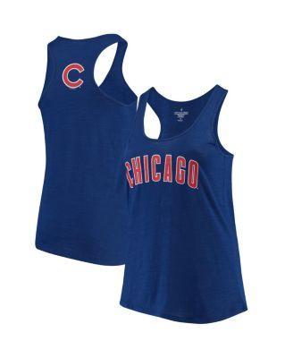 Womens Royal Chicago Cubs Swing For The Fences Racerback Tank Top Product Image