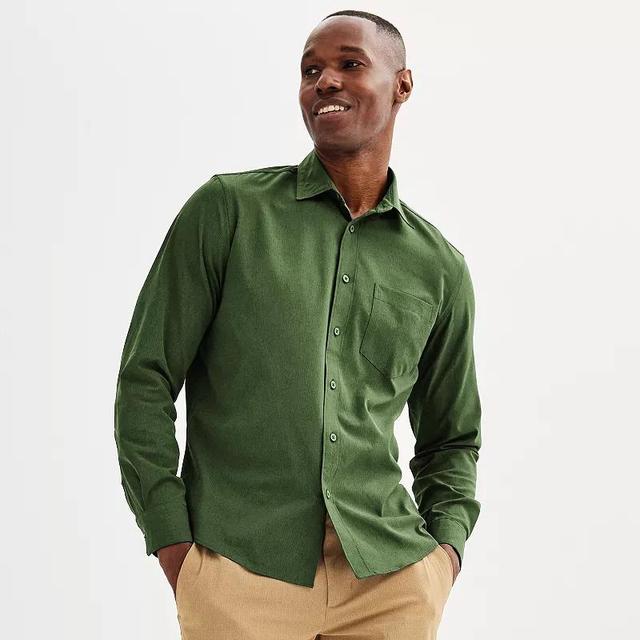 Mens FLX Performance Untucked-Fit Long Sleeve Button Down Shirt Product Image