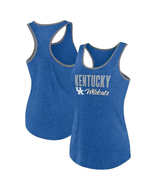 Womens Fanatics Heather Royal Kentucky Wildcats Fuel Racerback Tank Top Product Image