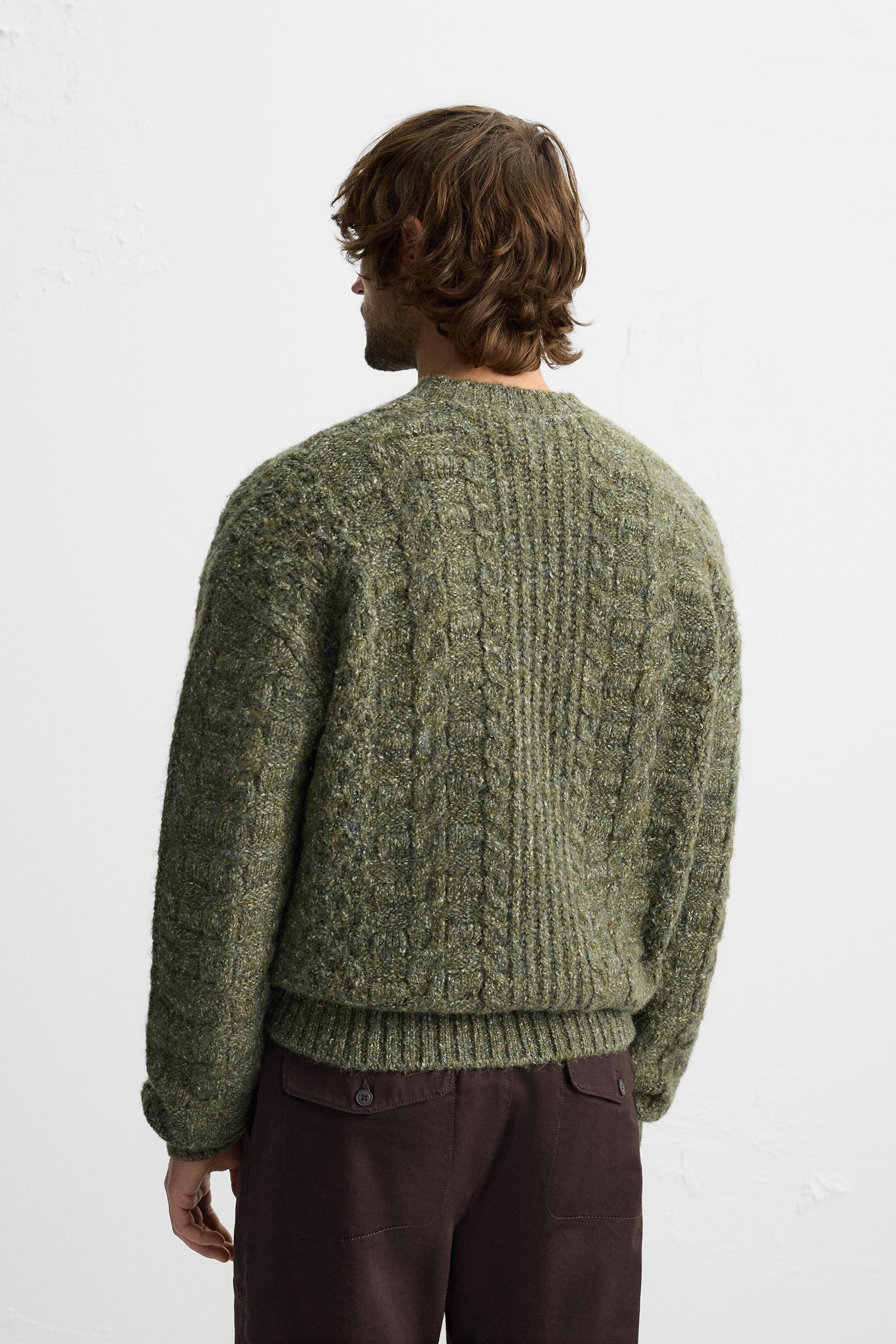 FLECKED KNIT STRUCTURED SWEATER Product Image