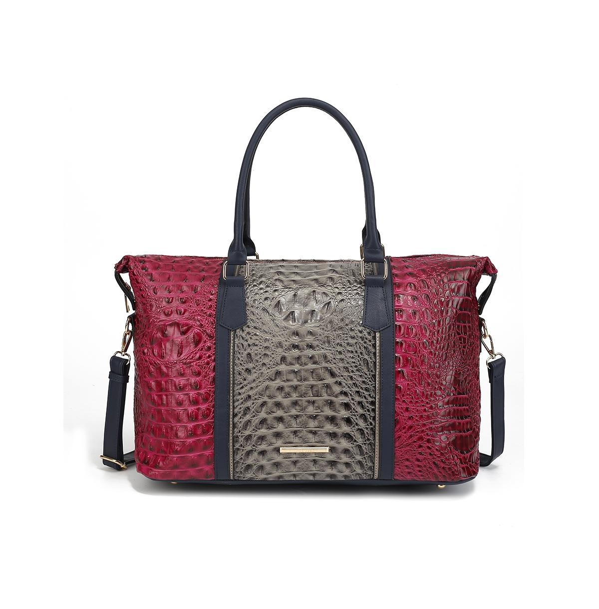 Mkf Collection Raven Croco-Embossed Women s Duffle Bag by Mia K. Product Image