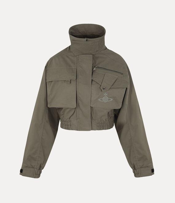 Memphis Cropped Bomber Jacket Product Image