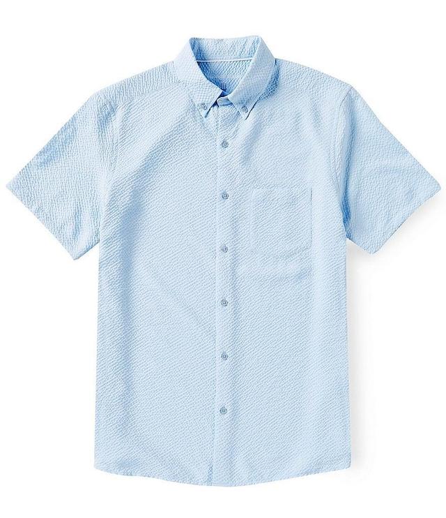 Visconti Solid Seersucker Short Sleeve Woven Shirt Product Image