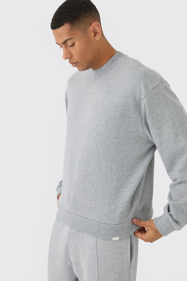 Oversized Extended Neck Boxy Heavy Sweatshirt | boohooMAN USA Product Image