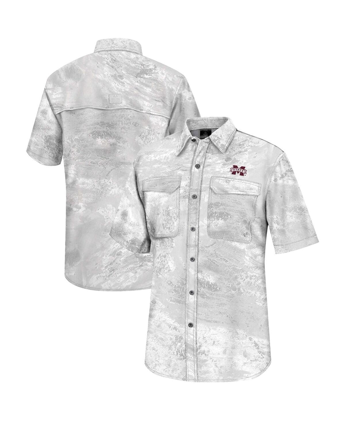 Mens Colosseum White Usc Trojans Realtree Aspect Charter Full-Button Fishing Shirt Product Image